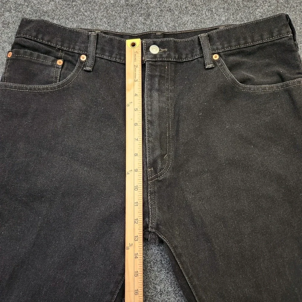 Levis 517 Mens 38x30 Black Denim Cotton Bootcut Jeans Cowboy Classic Ranch